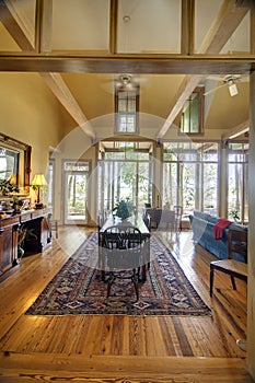 Modern diningroom with view windows