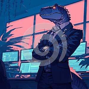 Modern Dinosaur Executive: A Powerful Image for Your Brand