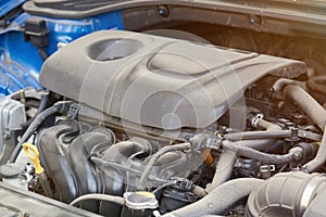 Modern dirty car engine