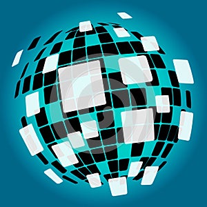 Modern Disco Ball Background Means Nightlife Or