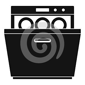 Modern dishwasher icon, simple style