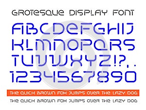 Modern display grotesque font