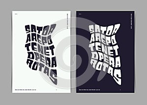 Modern Distorted Typography A4 Poster Template