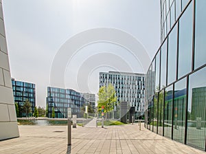 The modern district Viertel Zwei in Vienna, in spring, Austria