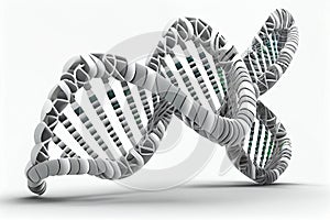 Modern DNA structure in microscope with bw color detail