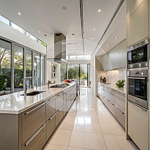 Modern Domestic Kitchen, Stylish Interior Design