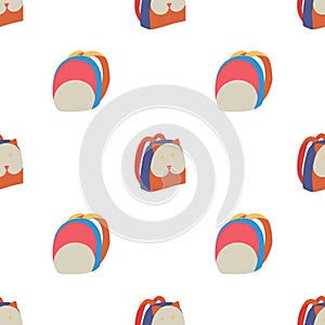 Modern doodle seamless pattern with two backpack