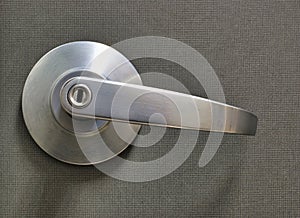 Modern door handle with key lock.