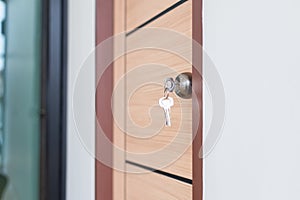 Modern doornkop and key at new house,Door knob locks with key