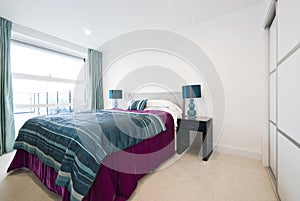 Modern double bedroom detail