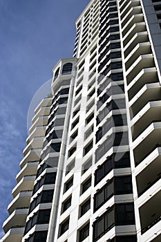 Modern downtown condo building photo