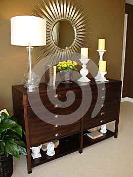 Modern Dresser and Mirror