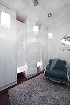 Modern dressing room interior