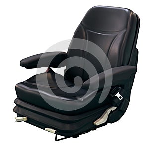 Modern driver`s seat. Isolated image