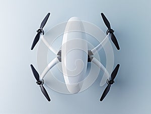 Modern Drone Against Blue Background