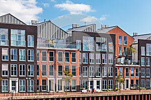 Modern Dutch canal houses