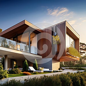 Modern dwelling visual concept for digital platforms and social channels