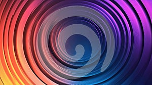 Modern and dynamic abstract backgrounds featuring concentric circles in gradient colors, Generated AI