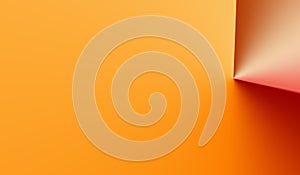Orange gradient color paper abstract background, colourful 3D effect abstract background