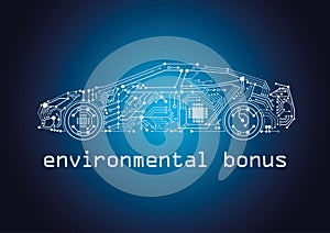Modern e-car get a environmental bonus - AC Plug charging