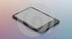 Modern E-Reader Device on a Gradient Background