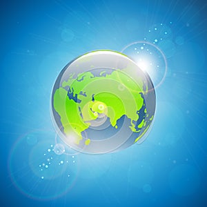 Modern Earth Globe illustration