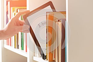 Modern ebook reader and books