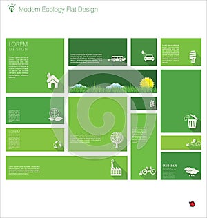 Modern ecology flat design