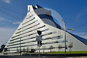 Modern edifice of the Latvian city Riga