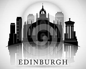 Modern Edinburgh City Skyline Design. Scotland