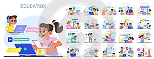 Modern education methodics set. Online educational ecosystem