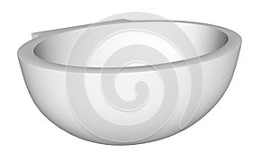 Modern egg-shapped washbasin or sink photo