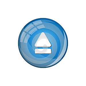 Modern Eject Icon Button Logo