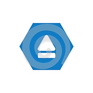 Modern Eject Icon Button Logo
