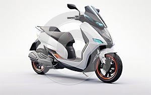 Modern Electric Commuting on White Background