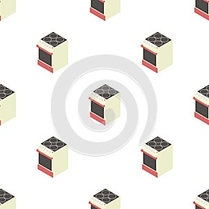 Modern electric cooker pattern seamless vector