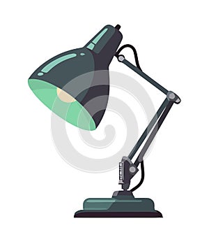 Modern electric lamp design icon