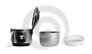 Modern electric multi cooker and accessories