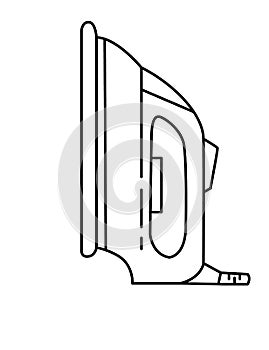 Modern electric steam iron vector illustration isolated on white background