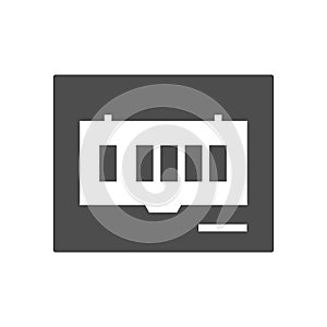 Modern electrical panel glyph icon