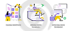 Modern electronics abstract concept vector illustrations.