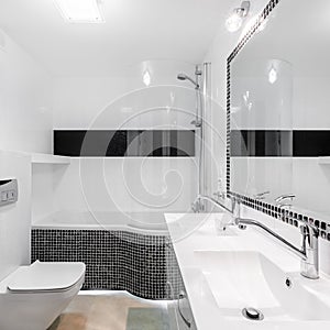 Modern and elegant bathroom interior