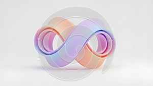 Abstract 3D Infinity Symbol with Pastel Gradient