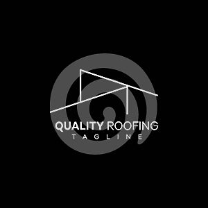 Modern and elegant roofing logo design
