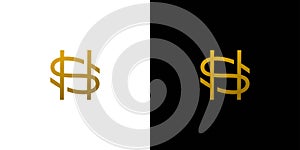 Modern and elegant SH logo design