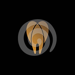 Modern elegant and unique dental icon logo design