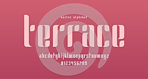 Modern elegant vector alphabet, lowercase letter set