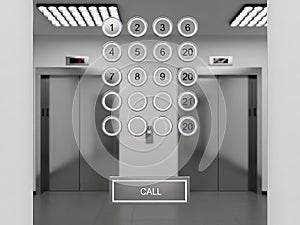 Modern elevator control panel