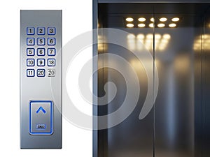 Modern elevator control panel