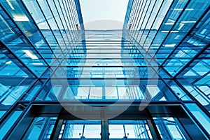 Modern Elevator Interior With Open Doors in a Contemporary Office Building Lobby